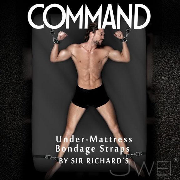 美國原裝進口PIPEDREAM．COMMAND Sir Richards命令系列 Under-Mattress Bondage Straps 床上四肢束縛SM套組